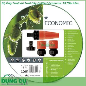 Trọn Bộ Ống Tưới, Vòi Tưới Cây Cellfast Economic 1/2″Dài 15m