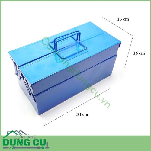 Hộp đựng dụng cụ 2 tầng màu xanh là sản phẩm dùng để đựng đồ nghề cho thợ sửa chữa với kiểu thiết kế chắc chắn, tiện lợi,chuyên dùng cho việc đựng đồ nghề phục vụ sửa chữa, đồ điện.