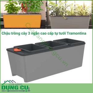 Chậu trồng cây 3 ngăn tự tưới cao cấp Tramontina