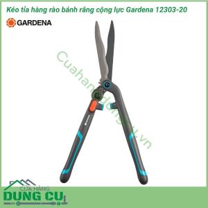 Kéo tỉa hàng rào cây cảnh bánh răng cộng lực Gardena 12303-20