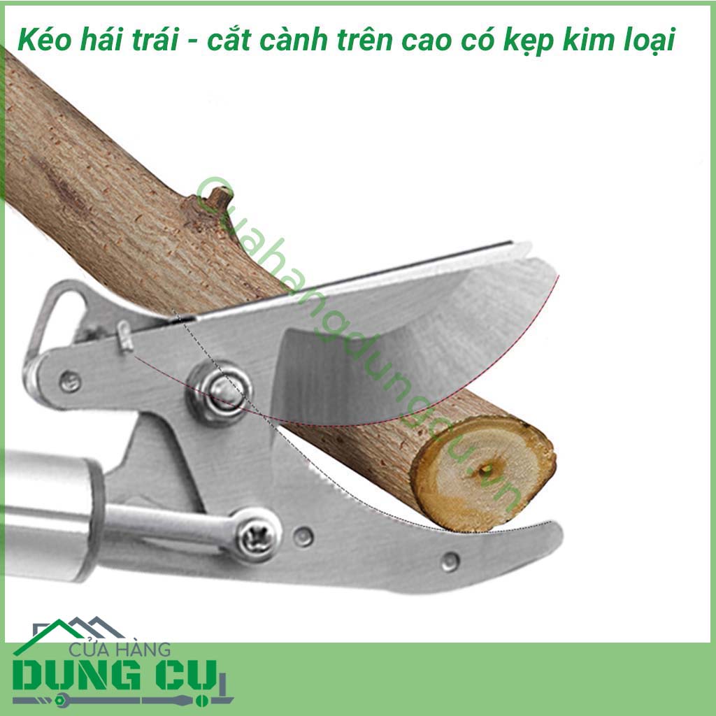 Kéo hái quả - cắt cành trên cao đa năng dài 3m là một sản phẩm rất tiện ích đáp ứng được nhu cầu của các nhà vườn không cần phải leo trèo hay kê thang mà vẫn thu hoạch được hoa quả cũng như cắt tỉa những cành không cần thiết rất hiệu quả.