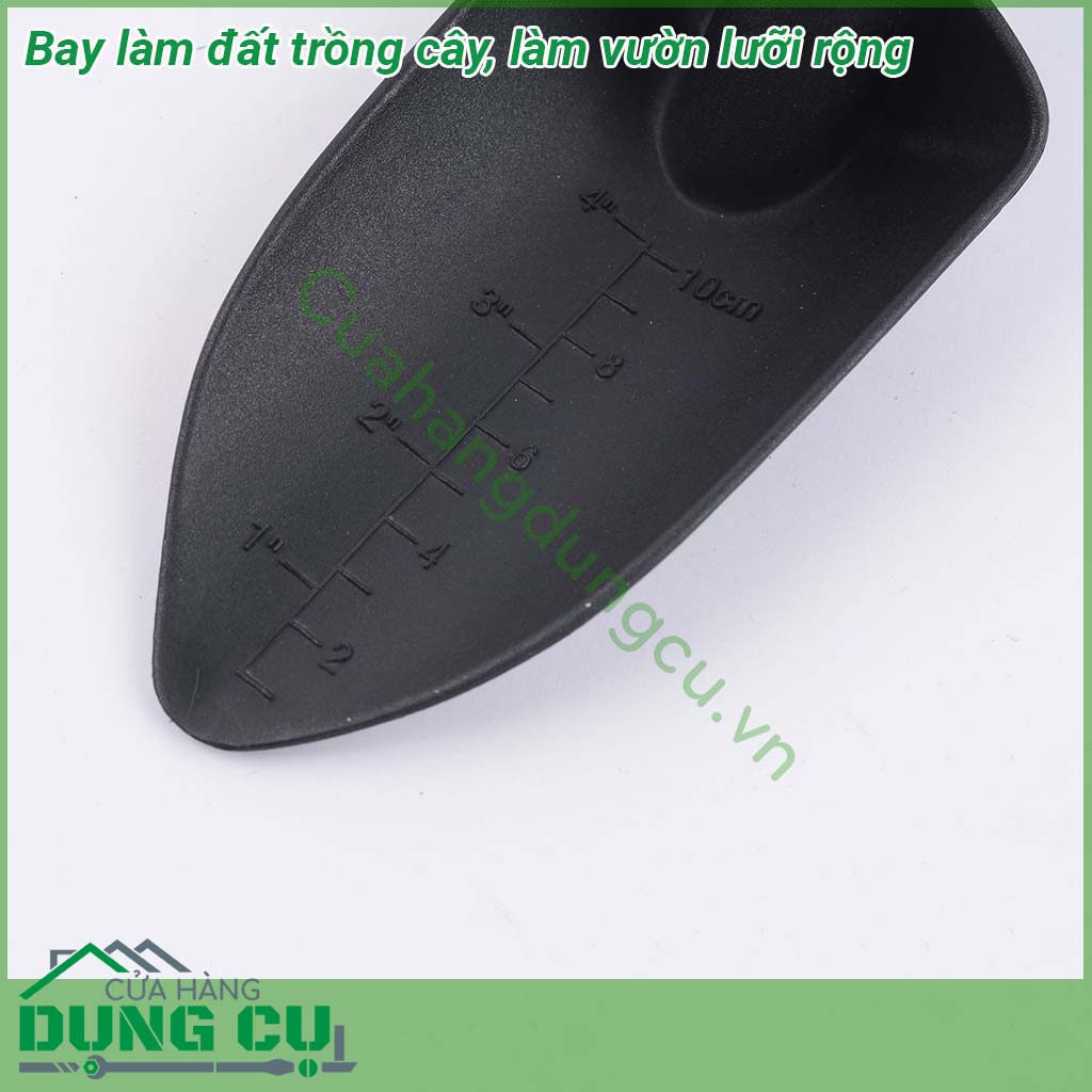 Bay làm đất trồng cây làm vườn lưỡi rộng thiết kế nhỏ gọn tiện lợi dễ dàng cầm nắm bảo quản Chất liệu nhựa cao cấp độ bền cao Lưỡi bay được thiết kế theo kiểu lưỡi rộng dễ dàng lau rửa sạch sẽ sau khi sử dụng