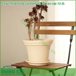 Chậu nhựa trồng cây kèm đĩa lót cao cấp 12.5L