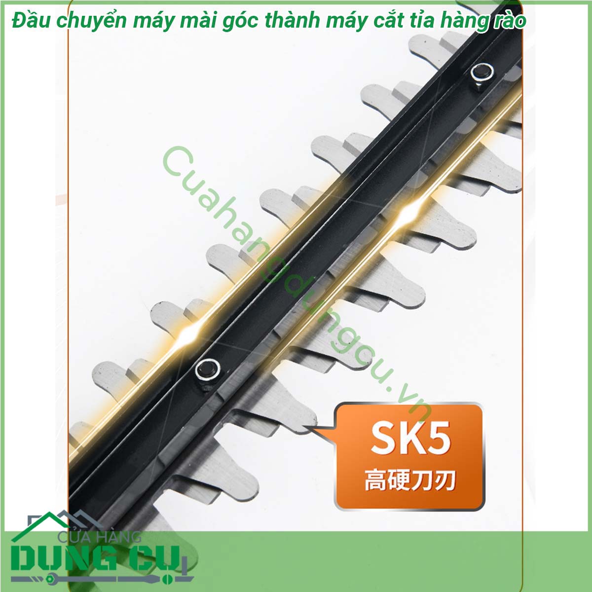Đầu chuyển máy mài góc thành máy cắt tỉa hàng rào