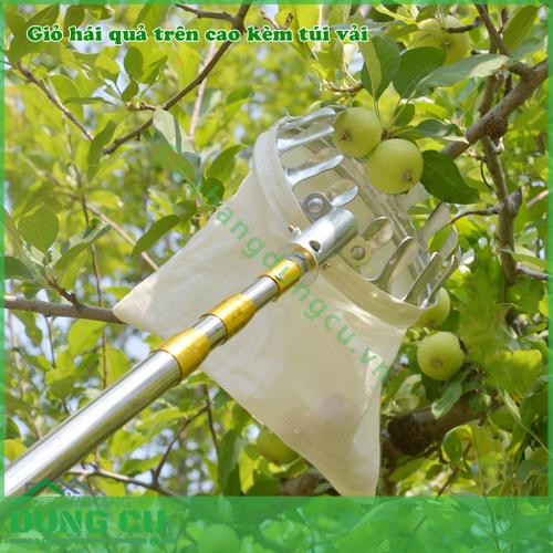 Giỏ hái quả trên cao kèm túi vải