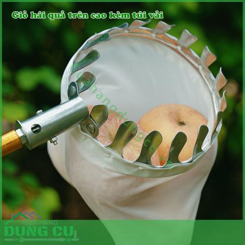 Giỏ hái quả trên cao kèm túi vải