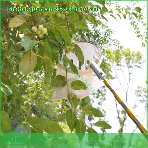 Giỏ hái quả trên cao kèm túi vải