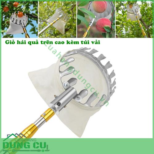 Giỏ hái quả trên cao kèm túi vải