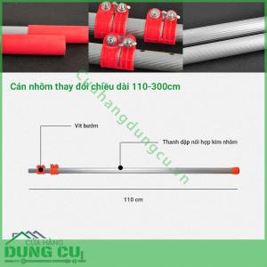 Cán nhôm đa năng thay đổi chiều dài 110-300cm
