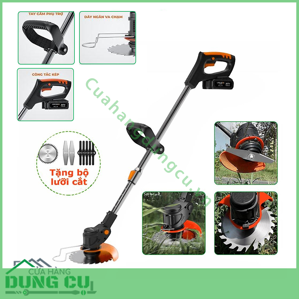 Máy cắt cỏ tỉa cành cầm tay dùng pin LAPUSEN