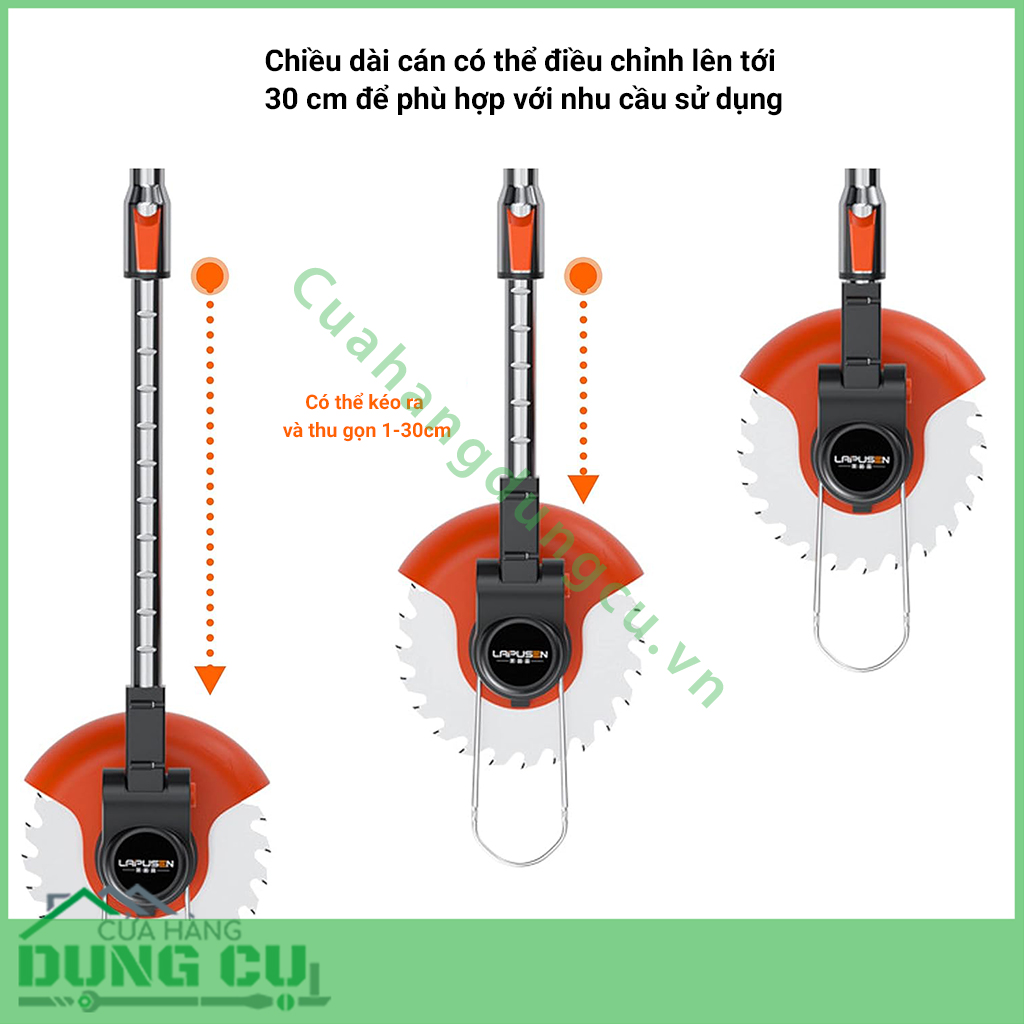 Máy cắt cỏ tỉa cành cầm tay dùng pin LAPUSEN