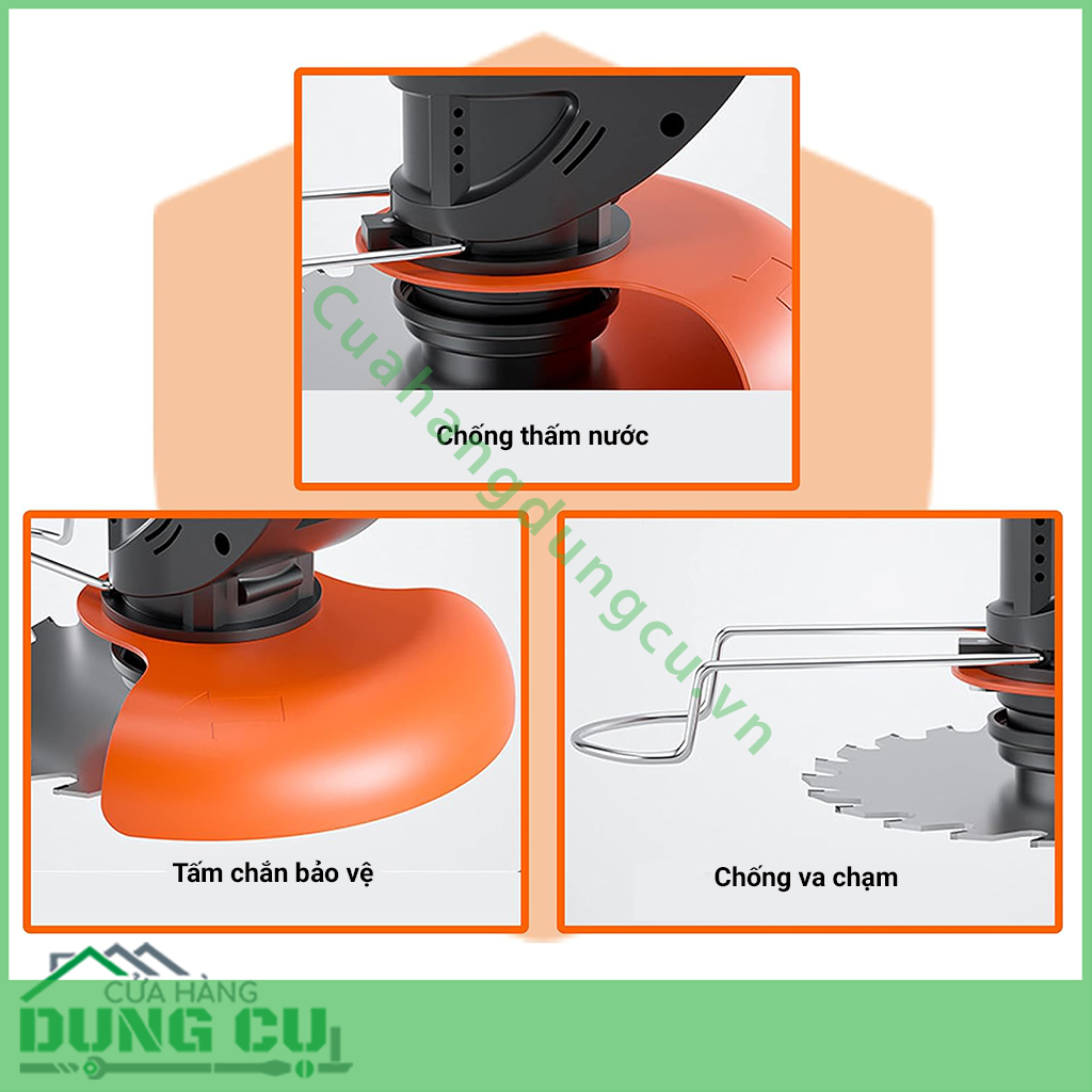 Máy cắt cỏ tỉa cành cầm tay dùng pin LAPUSEN