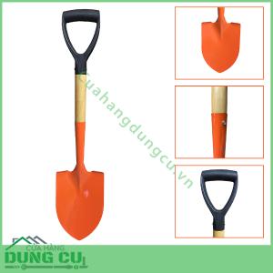 Xẻng làm vườn cán gỗ cầm tay 68cm